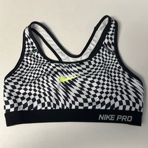 Nike Pro Women’s Sports Bra - Black & White checkered Small